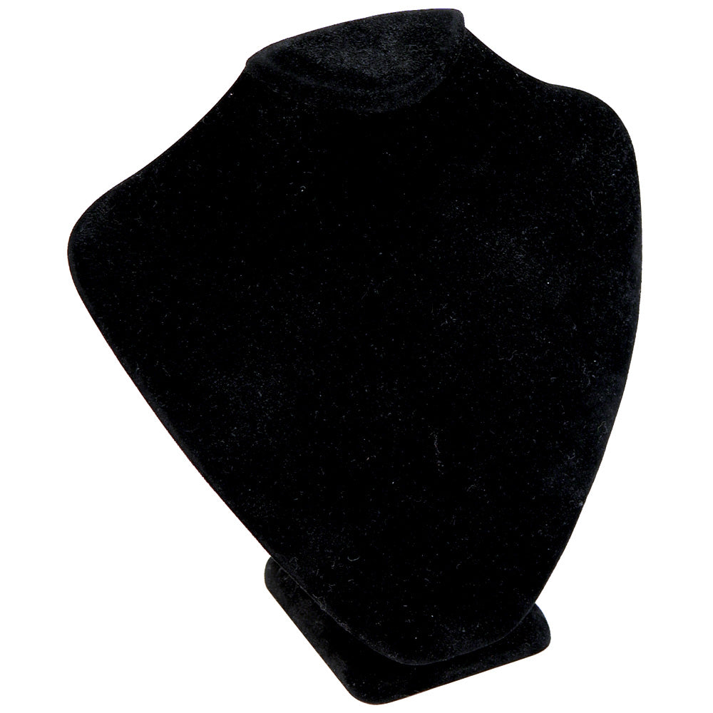 Wide Shoulder Necklace Stand — 8 1/2" H — Black Velvet