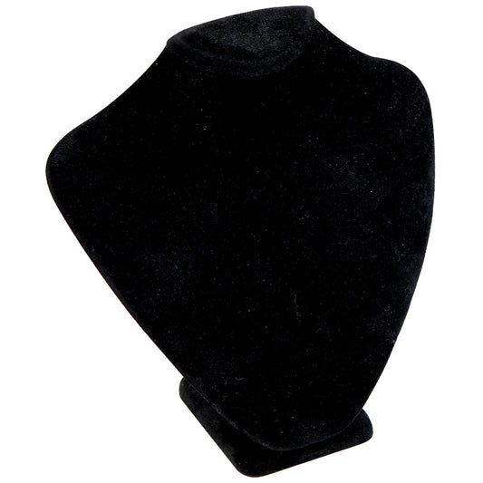 Wide Shoulder Necklace Stand — 8 1/2" H — Black Velvet