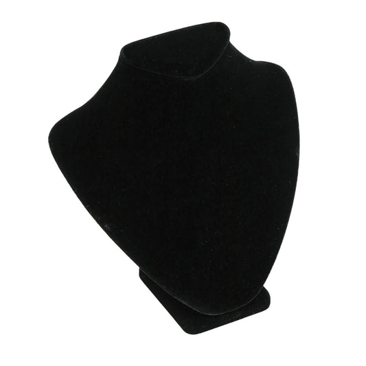 Wide Shoulder Necklace Stand — 4 1/2" H — Black Velvet