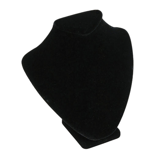 Wide Shoulder Necklace Stand — 6 1/2" H — Black Velvet