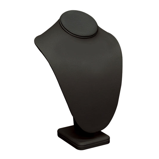 Classic Neckform — 11" H — Black Faux Leather