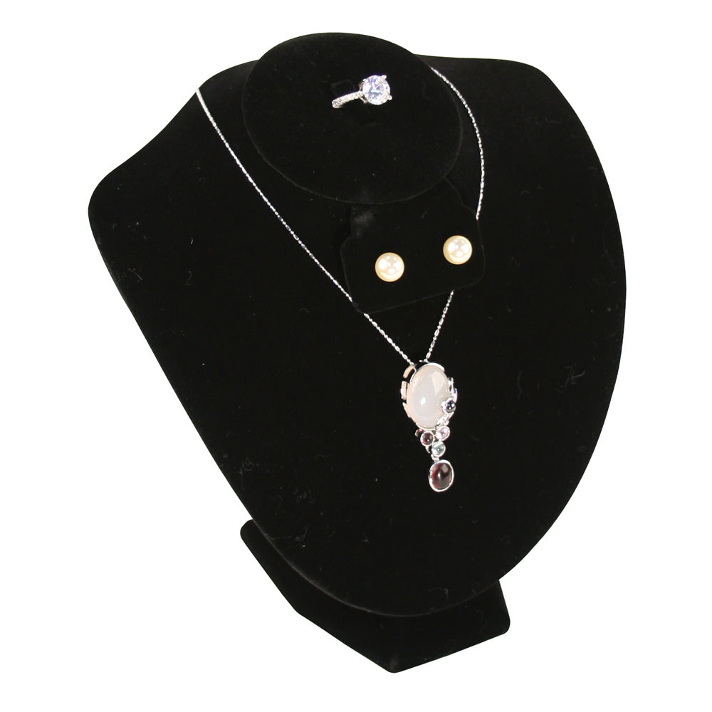 Combination Neckforms — Base Pad — 8" H — Black Velvet