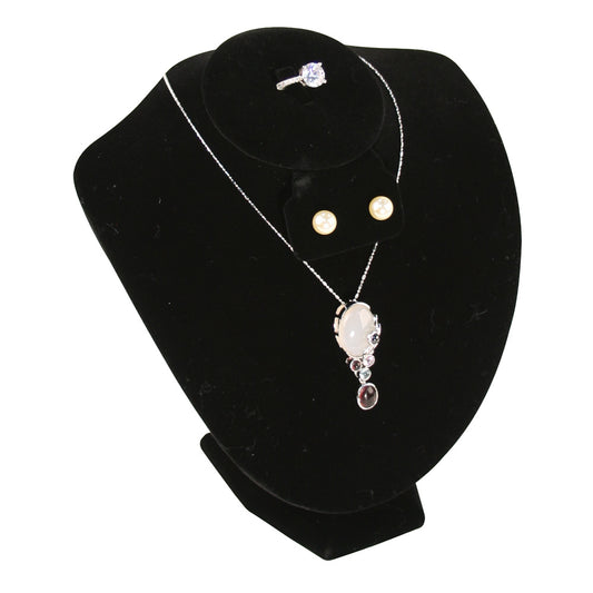 Combination Neckforms — Base Pad — 8" H — Black Velvet