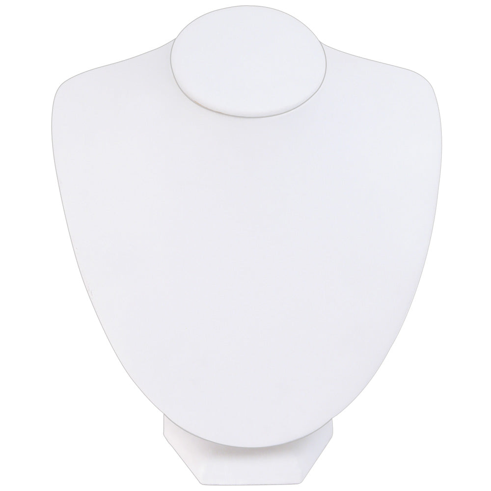 Versatile Neckform Display — White Faux Leather