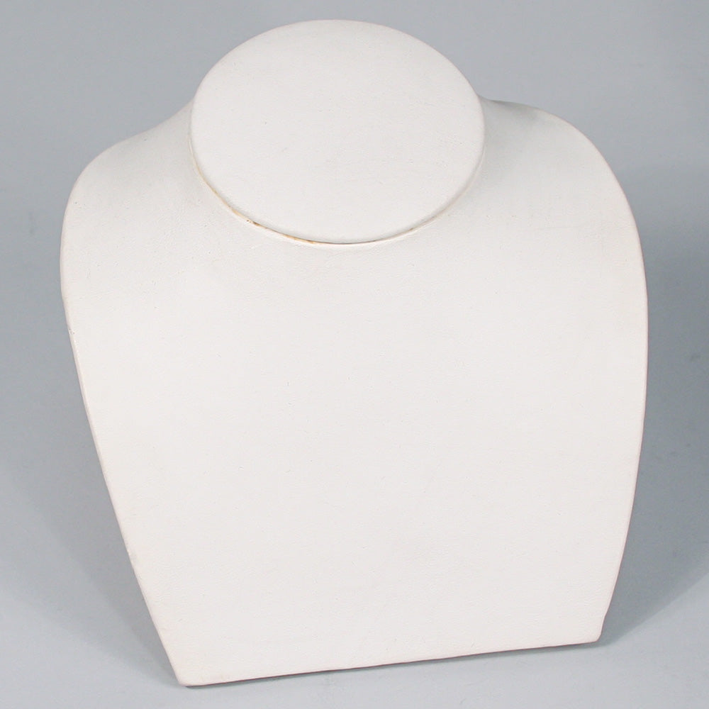 Low Profile Basic Neckform — White Faux Leather