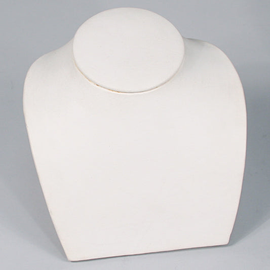 Low Profile Basic Neckform — White Faux Leather