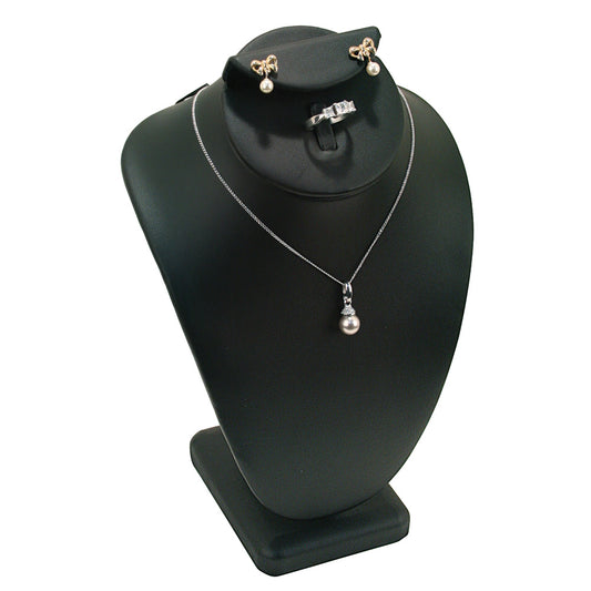 Combination Neckforms — 10" H — Black Faux Leather