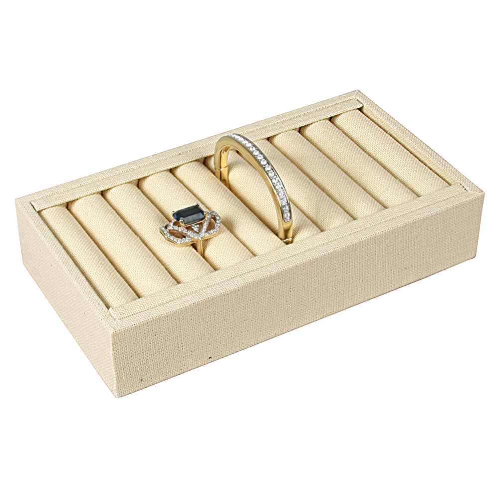 Slotted Tray — 21 Slot — 14 3/4 x 4 1/4 x 1 1/2" H — Beige Linen