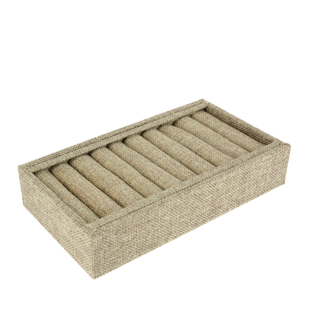 Slotted Tray — 9 Slot — 7 1/2 x 4 1/4 x 1 3/8" H — Burlap