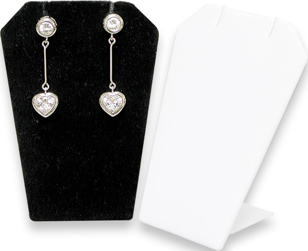 Earring/Pendant Display Stand — Tapered Pad — 2 1/2 x 1 3/4 x 3 1/4" H — Black Velvet