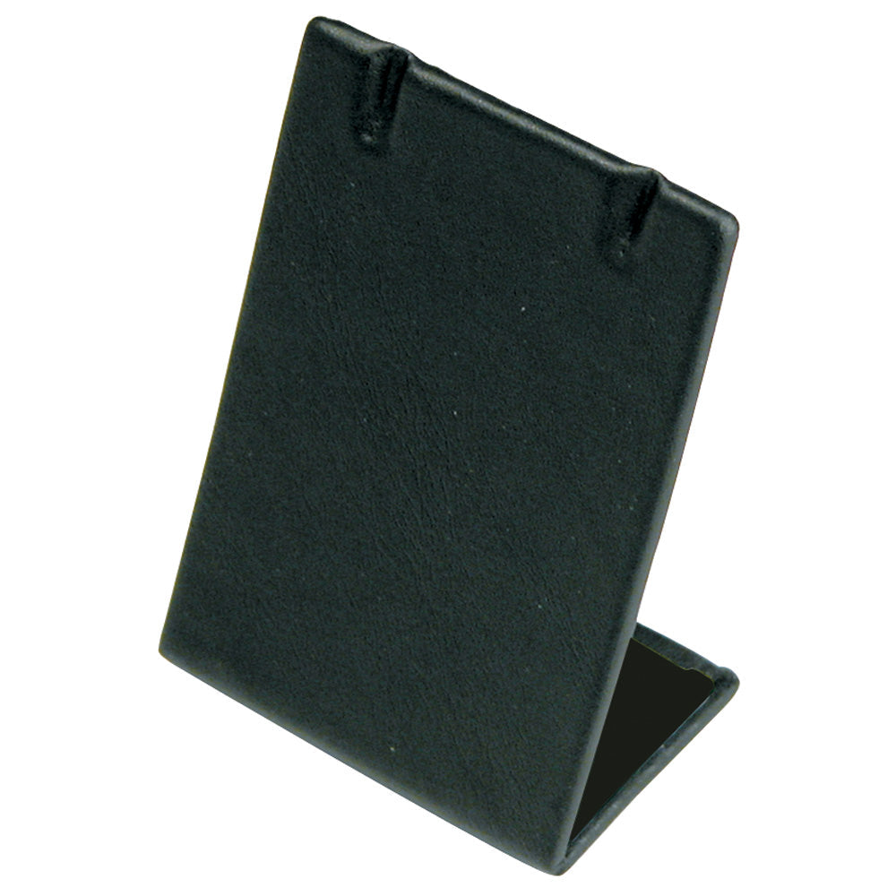 Earring Display Stand — 12 x 1 5/8 x 2 5/8" H — up to 6 pr — Black Faux Leather