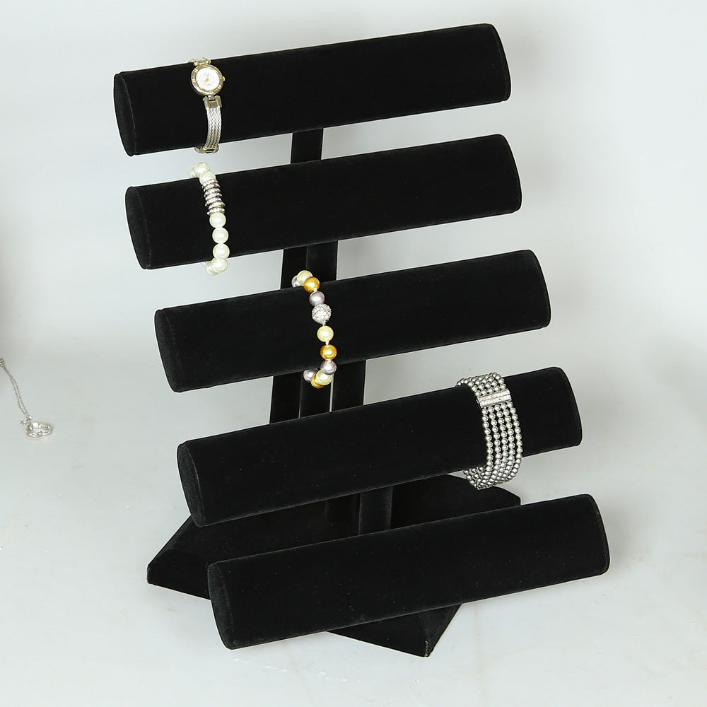 Oval Shape 12" Wide Multiple T-Bar — E — 12 x 15 1/4" H (305 x 387mm) — Black Velvet