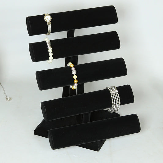 Oval Shape 12" Wide Multiple T-Bar — E — 12 x 15 1/4" H — Black Velvet