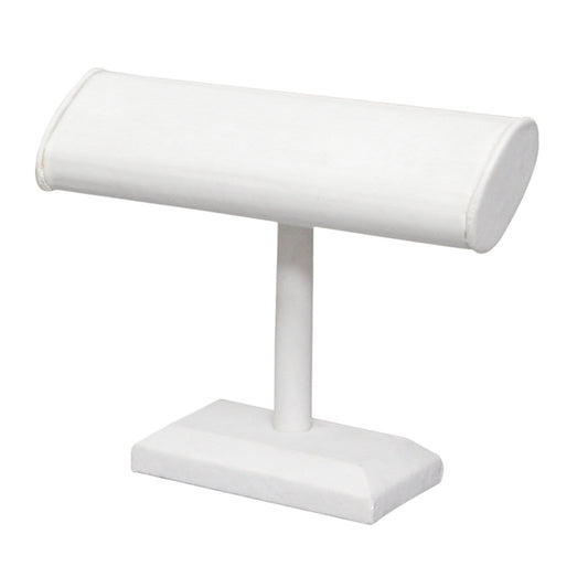 Oval Shape T-Bar — C — 10 1/4 x 10 1/4" H (260 x 260mm) — White Faux Leather