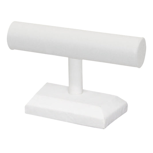 Round Shape Single T-Bar — C — 12 x 12" H (305 x 305mm) — White Faux Leather
