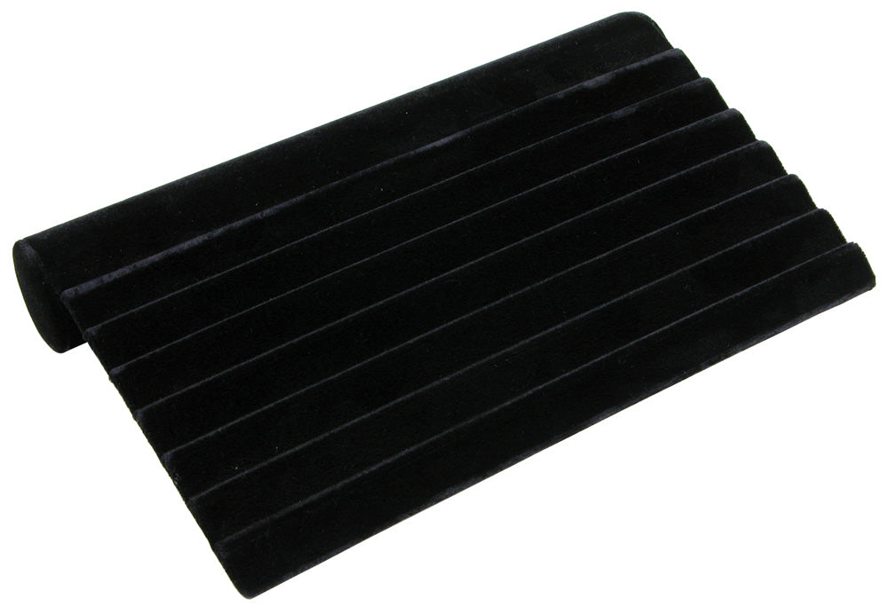 Slotted Bracelet Ramp — 7 Slot — 11 x 7 1/8 x 1 3/4" H — Black Velvet