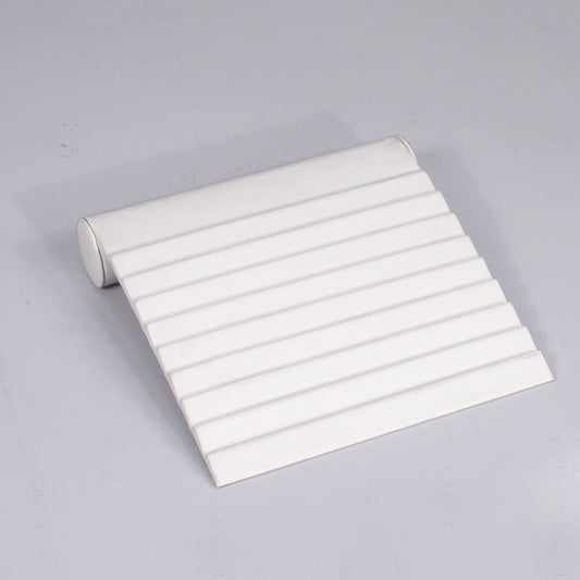 Slotted Bracelet Ramp — 7 Slot — 11 x 7 1/8 x 1 3/4" H — White Faux Leather