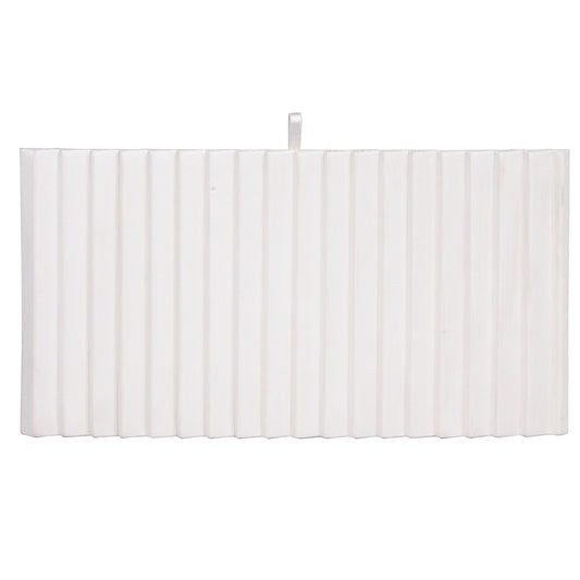 18-Slotted Tray Insert — White Faux Leather