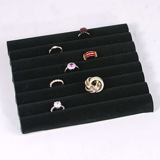 Continuous-Slot Ring Inserts — 5 1/2 x 3 1/8" (137 x 79mm) — Black Velvet