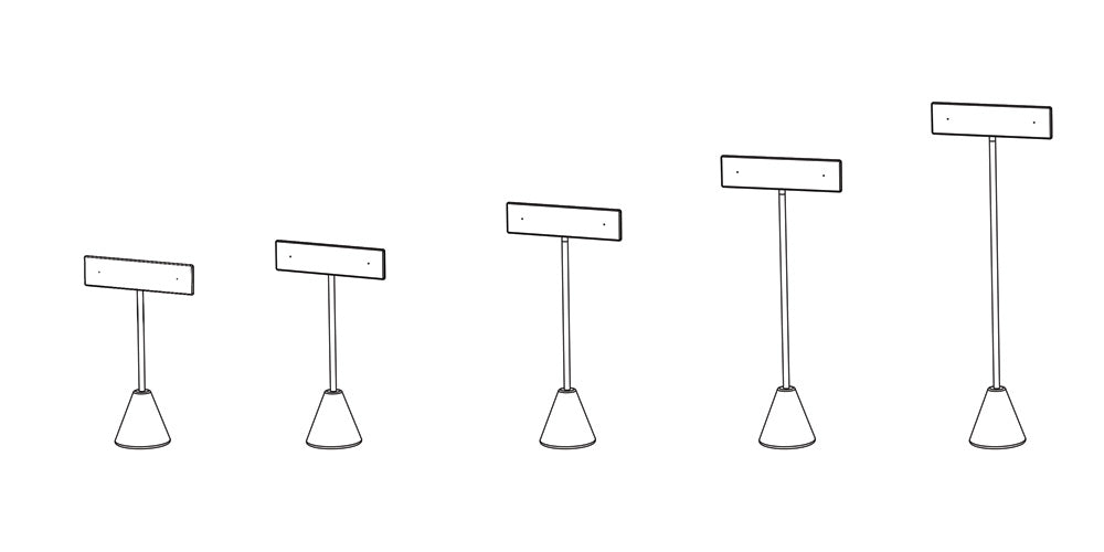 T-Shape Earring Stand — 5 3/4" H — Black Velvet