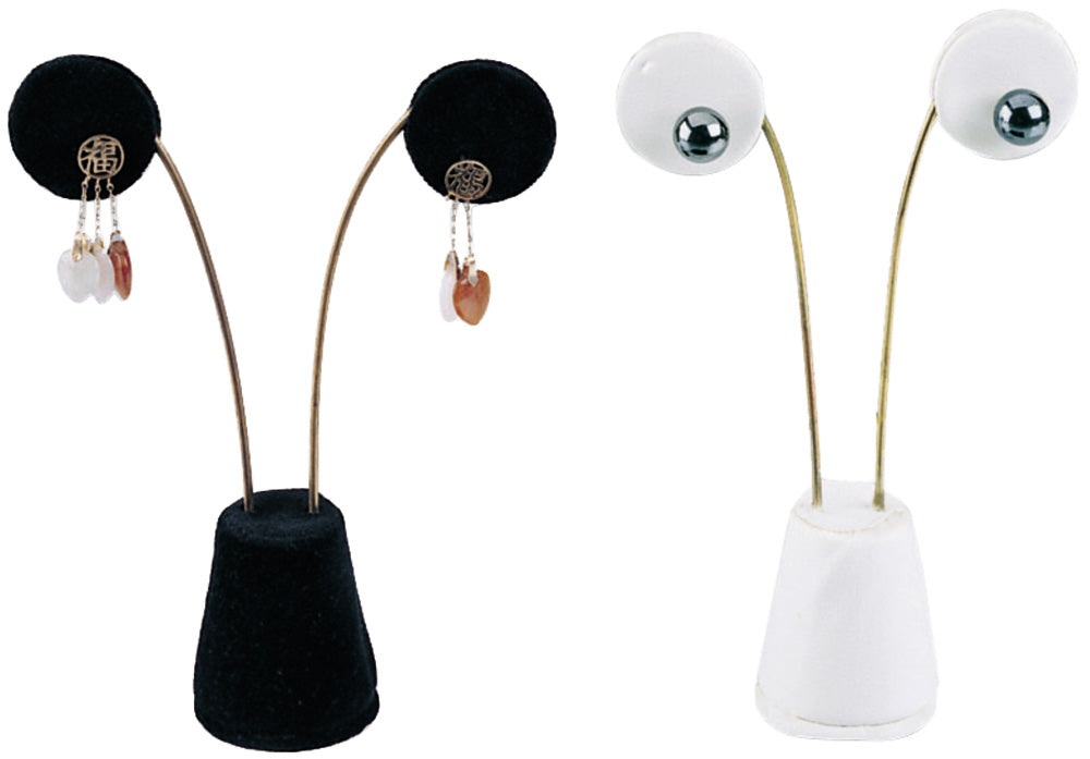 Earring Stand w/ Tip Resistant Base — Drop — 5 1/8" H (130mm) — Black Velvet
