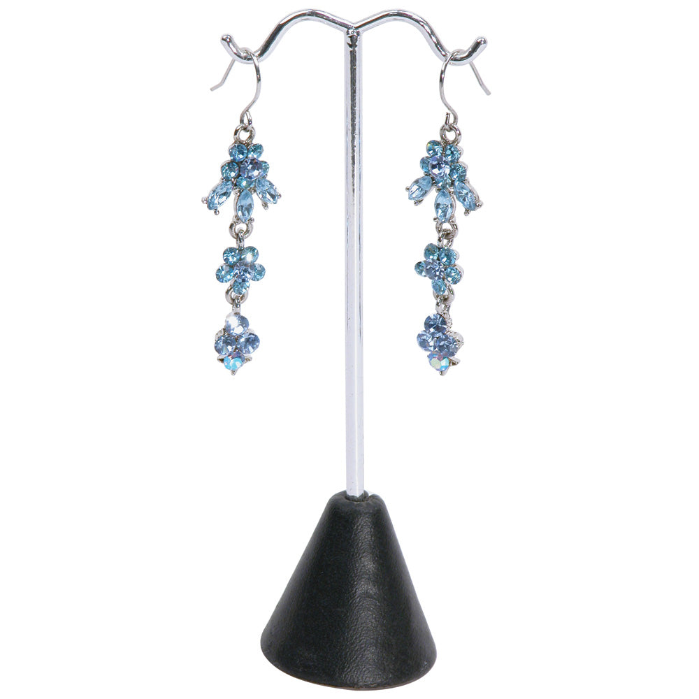 Earring Hook Stand — Black Faux Leather Base