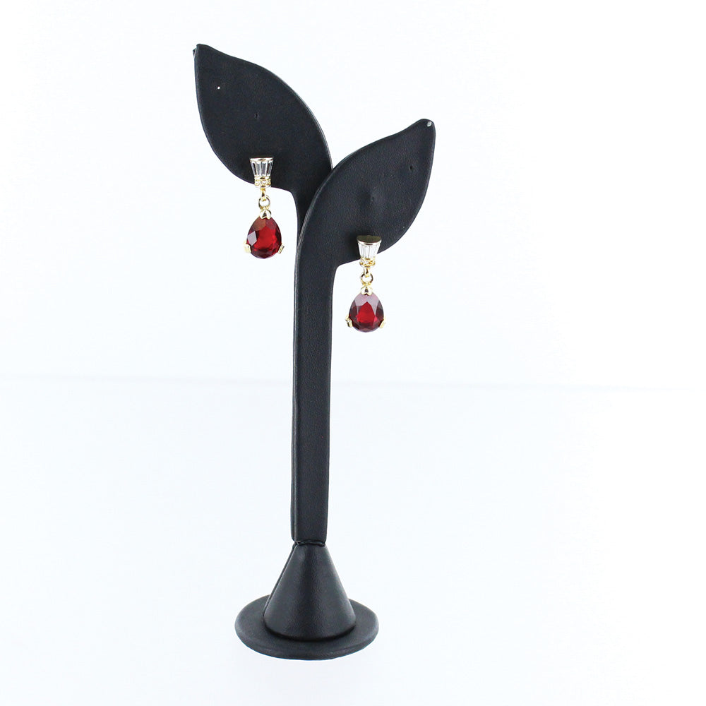 Earring Stand w/ Tip Resistant Base — Whale — 7 1/4" H (184mm) — Black Faux Leather