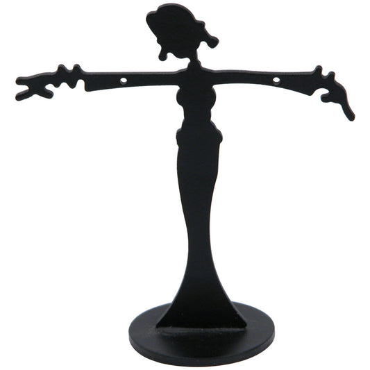 Mini Metal Earring Display — Large Dancer — 4 3/4 x 4 5/8" H — Black