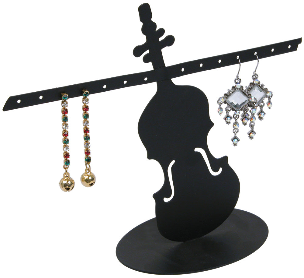 Music Metal Displays — Violin — 7 5/8 x 2 5/8 x 6 1/8" H (7 pr) — Black