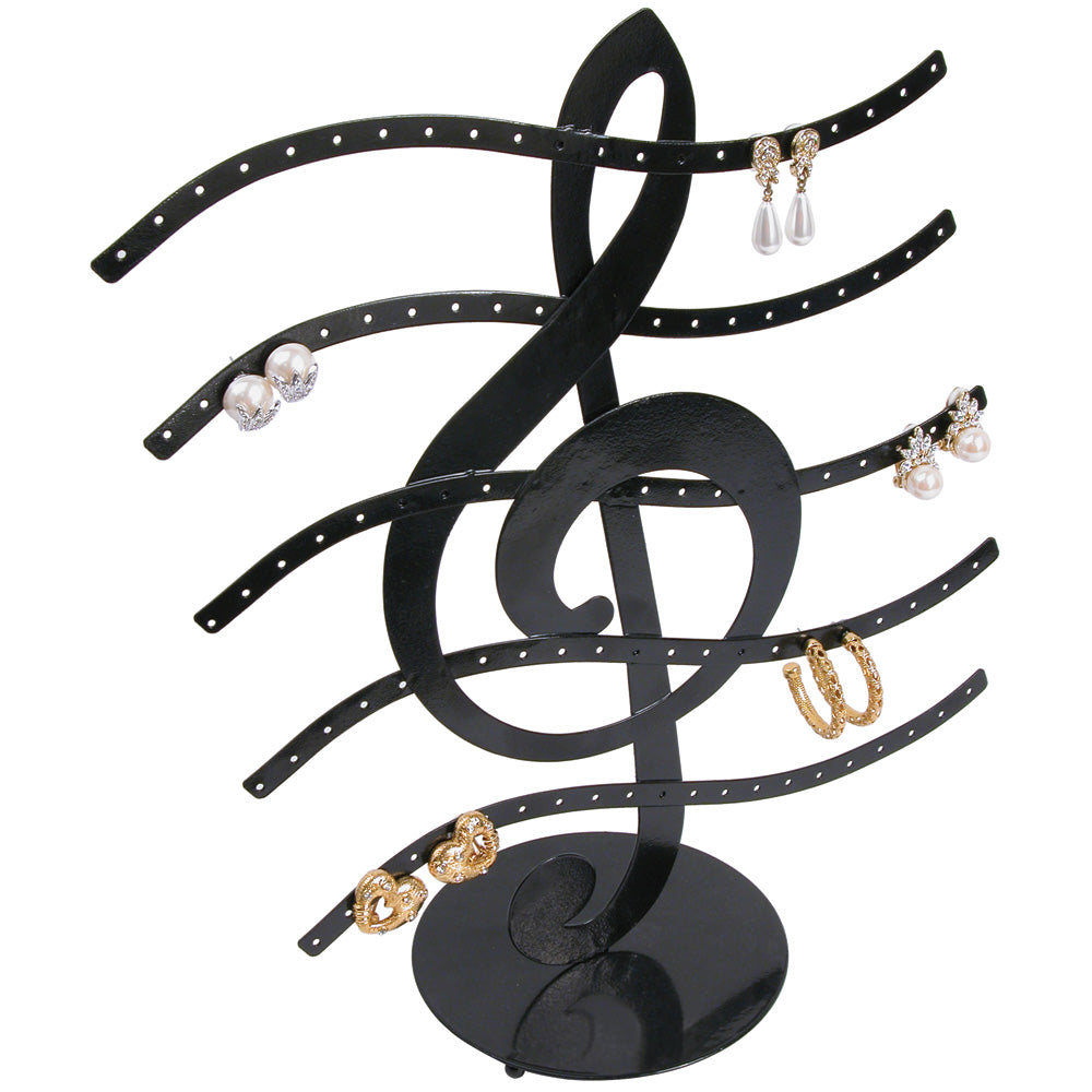 Music Metal Displays — Clef Note — 11 x 5 1/8 x 13 1/4" H (39 pr) — Black