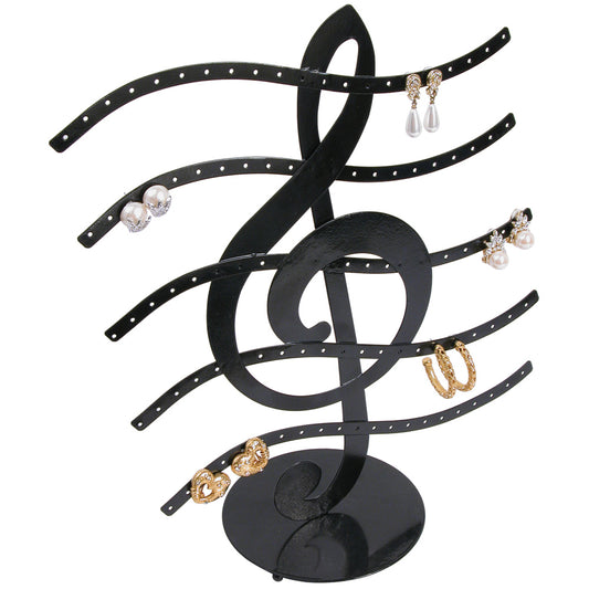 Music Metal Displays — Clef Note — 11 x 5 1/8 x 13 1/4" H (39 pr) — Black