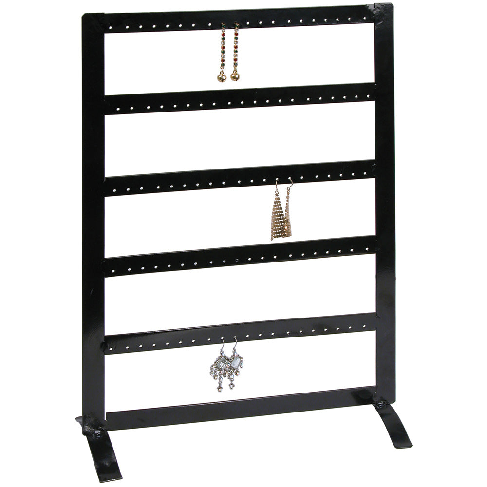 Metal Earring Bar Displays — 50 Pr — 11 3/4 x 4 x 17 5/8" H — Black