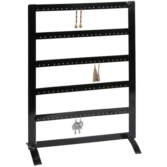 Metal Earring Bar Displays — 50 Pr — 11 3/4 x 4 x 17 5/8" H — Black