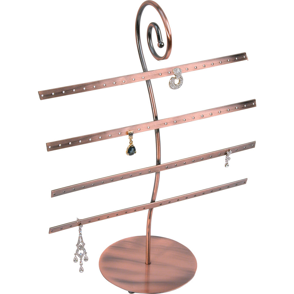 Black & Copper Metal Bar Displays — 11 x 5 1/8 x 15" H — up to 40 pr — Copper