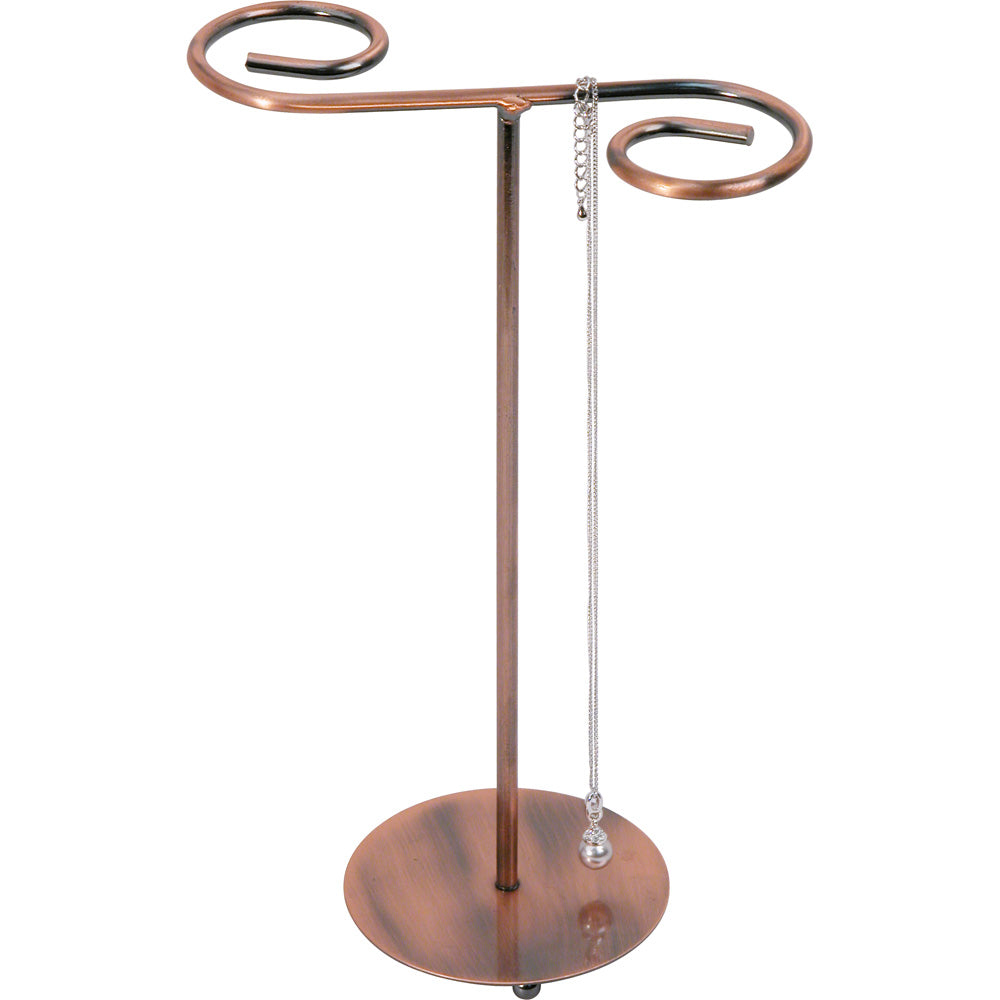 Black & Copper Metal Bar Displays — 6 1/2 x 5 1/8 x 10" H — necklace/bracelet — Copper