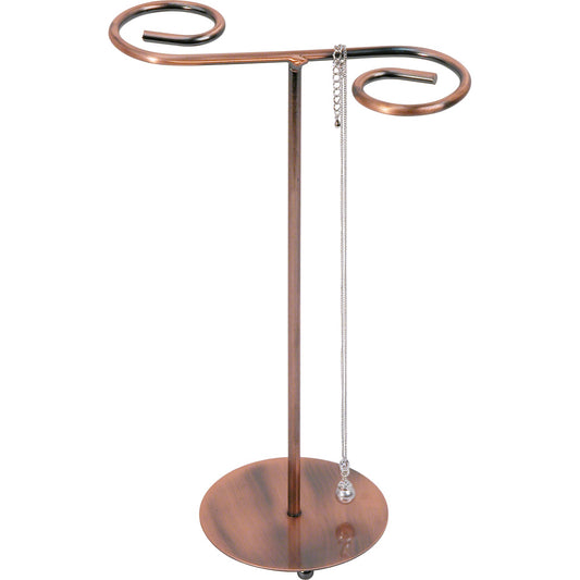 Black & Copper Metal Bar Displays — 6 1/2 x 5 1/8 x 10" H — necklace/bracelet — Copper