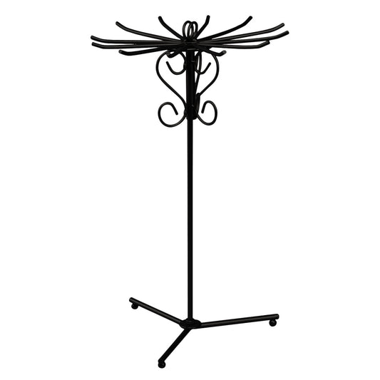 Rotating Earring Metal Rack Displays — 12-Arm Spinning Rack — 8 1/8 x 14 3/4" H — Black