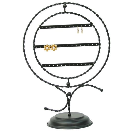 Metal Rack Displays — Ring Frame, 20 Pr — 10 3/4 x 6 x 15 1/4" H — Black