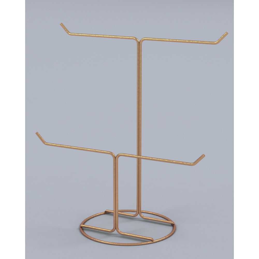 Black & Copper Metal Bar Displays — 7 1/2 x 5 1/2 x 12 1/8" H — necklace/bracelet — Gold