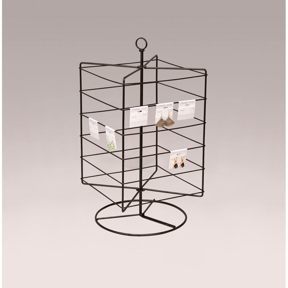 Black Metal Tabletop Spinner — 13 3/4 x 13 3/4 x 19 1/2" H — Black