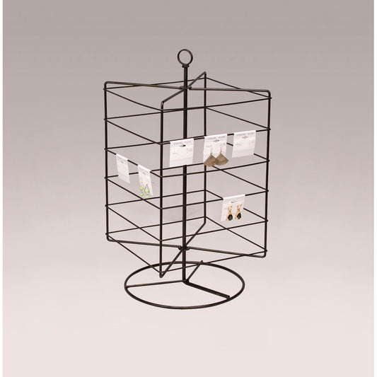 Black Metal Tabletop Spinner — 13 3/4 x 13 3/4 x 19 1/2" H — Black