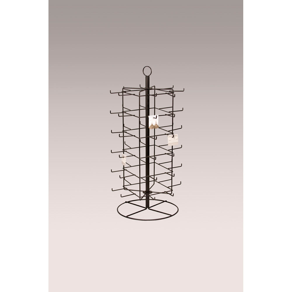 Black Metal Tabletop Spinner — 13 1/2 x 13 1/2 x 28 1/4" H — Black