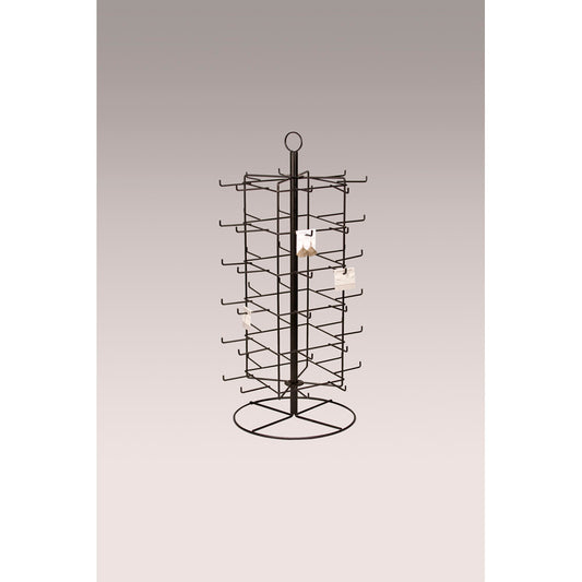 Black Metal Tabletop Spinner — 13 1/2 x 13 1/2 x 28 1/4" H — Black