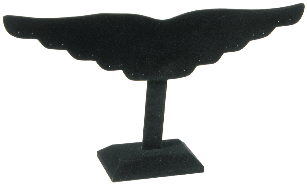 Earrings Display Wing — Black Faux Leather