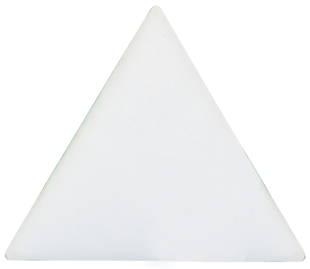 Triangular Display Pads — 7 x 7" (178 x 178mm) — White Faux Leather