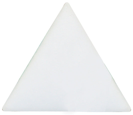Triangular Display Pads — 3 x 3" (76 x 76mm) — White Faux Leather
