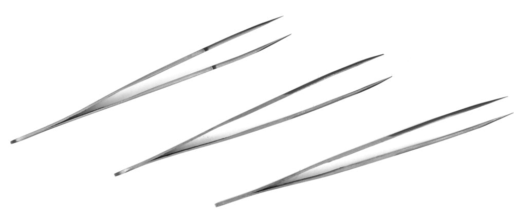 3-piece set of Professional Quality Titanium Tweezers, consists of Tweezer # 5, 1 & AA, India