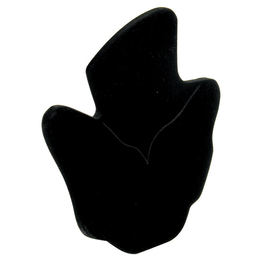 Countertop Flocked Vacuform Bust Displays — 7 x 8" H — Black
