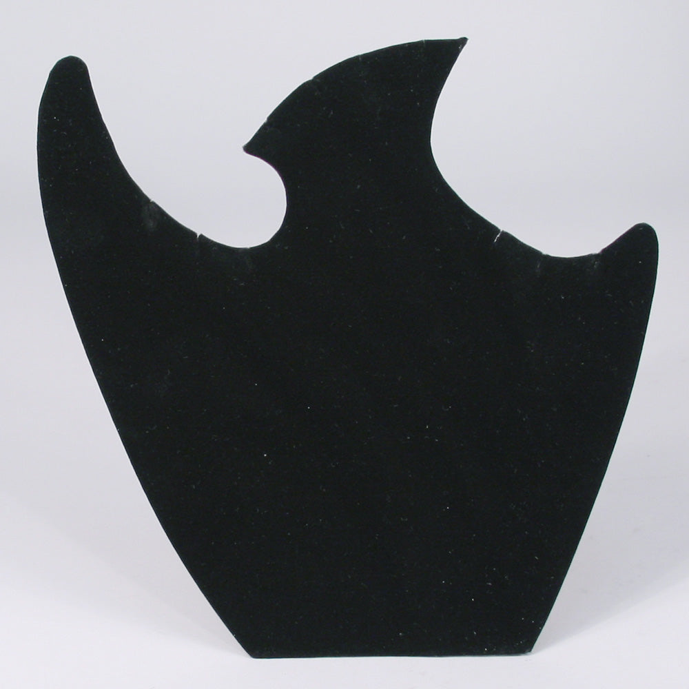 Necklace Display with Easel — 9 3/8 x 9 1/2" H — Black Faux Leather