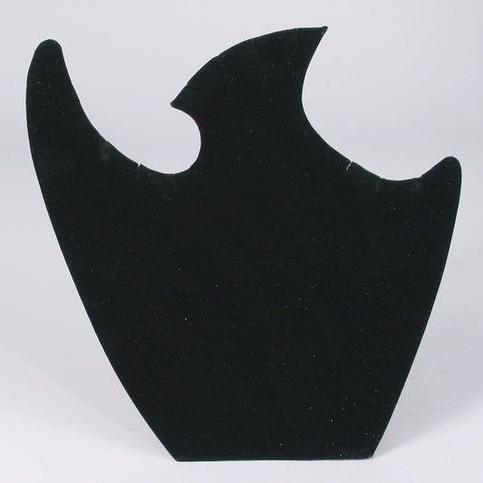 Necklace Display with Easel — 9 3/8 x 9 1/2" H — Black Faux Leather